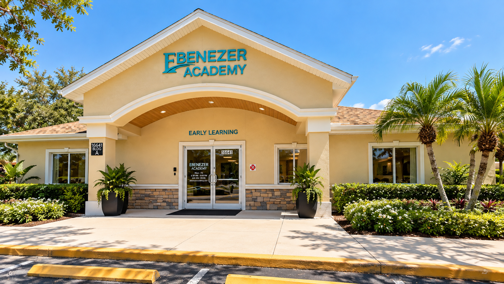 Front entrance of Ebenezer Academy of Fishhawk